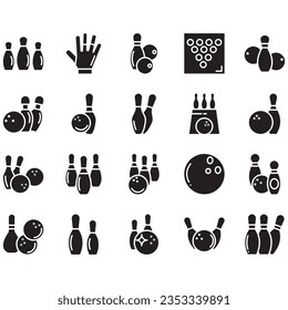 Bowling ball and pin icon. Bowling pins with ball icon. Bowling game. Simple icon skittles with ball. Logo template. Bowling club, tournaments. Sport icon.