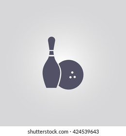 bowling ball pin icon. bowling ball pin vector. bowling ball pin sign
