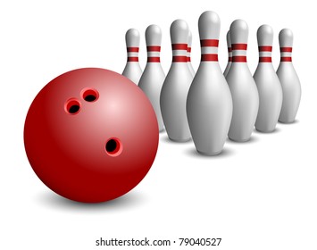 Bowling ball and pin set eps8
