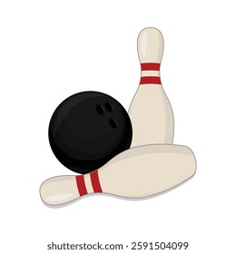 
bowling ball pin vector 2.