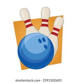 bowling ball pin vector design