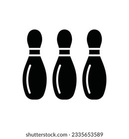 Bowling ball pin vector icon. Bowling pin flat sign design. Bowling symbol pictogram. UX UI icon