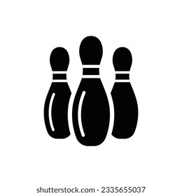 Bowling ball pin vector icon. Bowling pin flat sign design. Bowling symbol pictogram. UX UI icon
