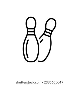 Bowling ball pin vector icon. Bowling pin flat sign design. Bowling symbol pictogram. UX UI icon