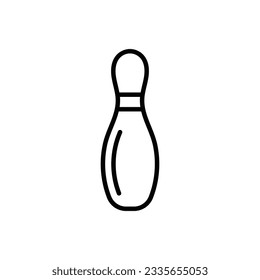 Bowling ball pin vector icon. Bowling pin flat sign design. Bowling symbol pictogram. UX UI icon