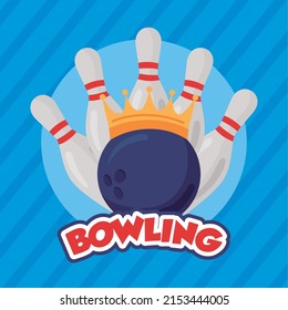 bowling ball and pines poster