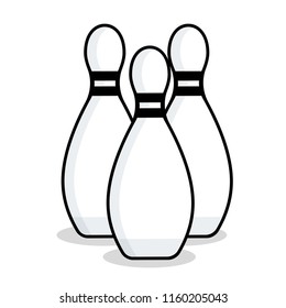 Bowling ball and pins