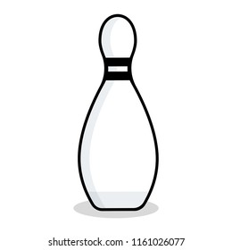 Bowling ball and pins