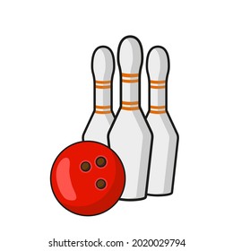 bola de bolos y vectores aislados