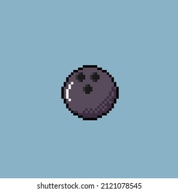 bowling ball in pixel art style