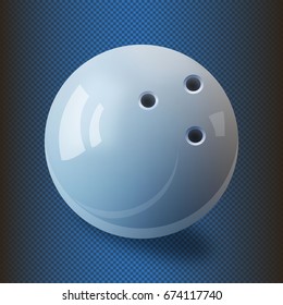 Bowling  ball realistic illustration background. Bowling game leisure concept, Advertising, promotion