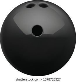 Bowling ball. Realistic vector file.