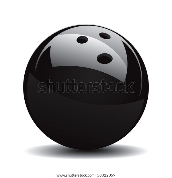 Bowling Ball Set 1 Vector Drawing Stock Vector (Royalty Free) 58022059