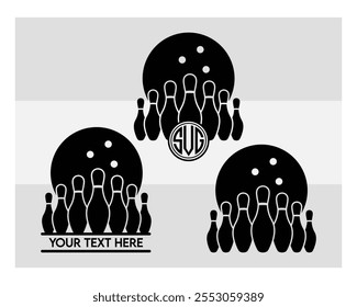 Bowling With Ball , Bowling Silhouette, Bowling Game, Bowling Ball, Strike, Pins Png, Outline, Clipart, 