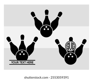 Bowling With Ball , Bowling Silhouette, Bowling Game, Bowling Ball, Strike, Pins Png, Outline, Clipart, 