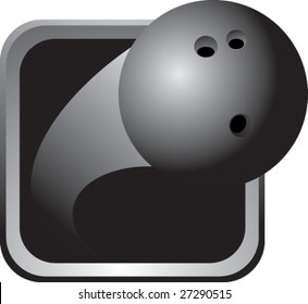 bowling ball in silver box