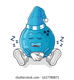 Bowling Ball Sleeping Sleeping Hat Cartoon Stock Vector (Royalty Free