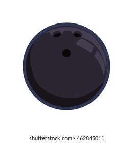 Bowling ball sport game hobby icon. Isolated and flat illustration. Vector graphic