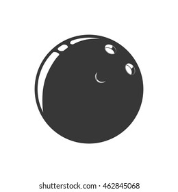 Bowling ball sport game hobby icon. Isolated and flat illustration. Vector graphic