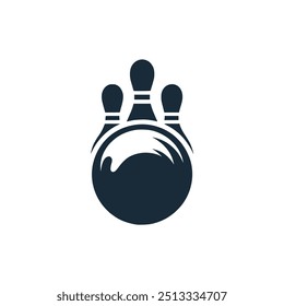 bowling ball sport logo vector illustration template design