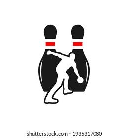 bowling ball sport modern logo design