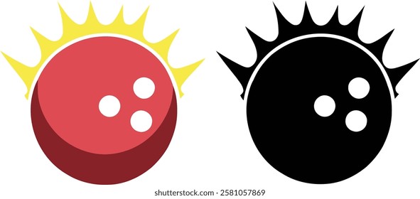 Bowling ball, Sports Icon  illustration