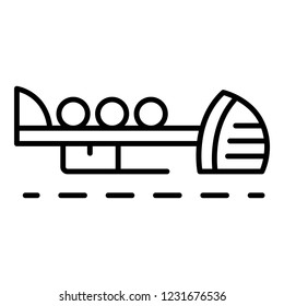Bowling ball stand icon. Outline bowling ball stand vector icon for web design isolated on white background