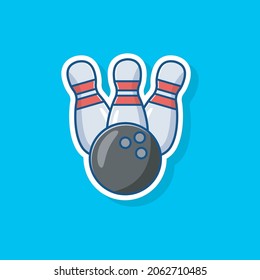 bowling ball style sticker vector illustration,sports equipment design