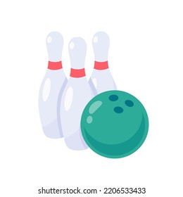 A bowling ball that rolls to hit the pin.