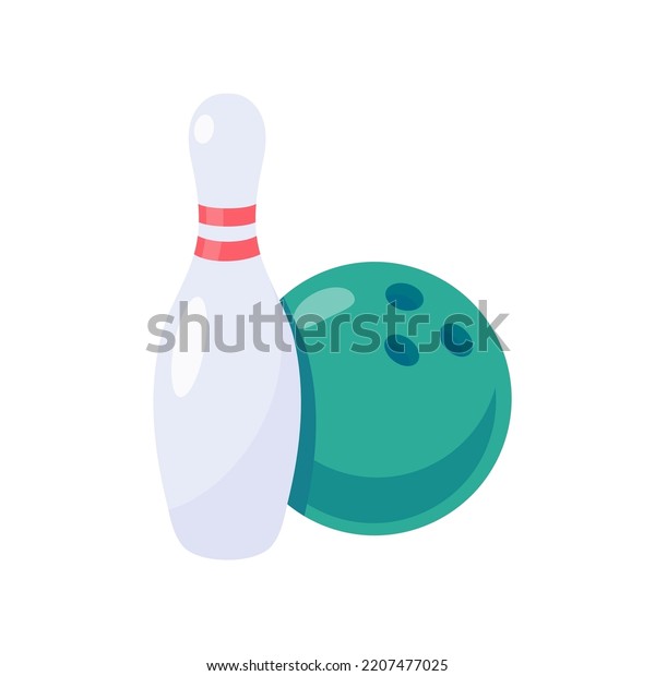 Bowling Ball That Rolls Hit Pin Stock Vector (Royalty Free) 2207477025 ...