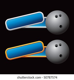 bowling ball tilted blue tabs