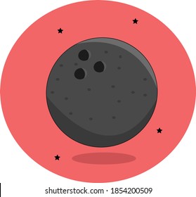 Bowling Ball Vector Cartoon. Art, Illustration, Sticker, Logo, Card,Icon.