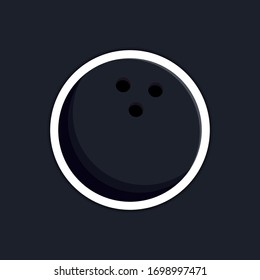 bowling ball vector for graphic design, icon, sticker, logo, website, social media, mobile app, vector illustration.