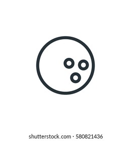 Bowling ball vector icon