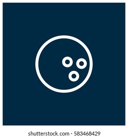 Bowling ball vector icon