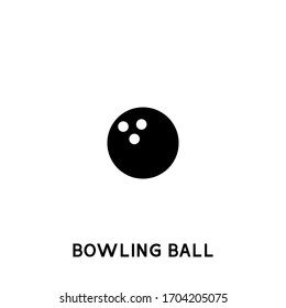 bowling ball vector icon. bowling ball black sign on white background. bowling ball icon for web and app
