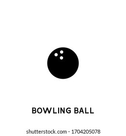 bowling ball vector icon. bowling ball black sign on white background. bowling ball icon for web and app