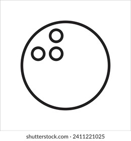 bowling ball vector icon line template