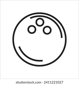 bowling ball vector icon line template