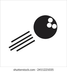 bowling ball vector icon line template