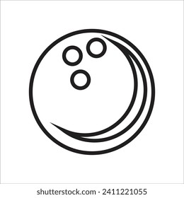 bowling ball vector icon line template