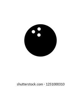 bowling ball vector icon. bowling ball sign on white background. bowling ball icon for web and app