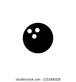 bowling ball vector icon. bowling ball sign on white background. bowling ball icon for web and app