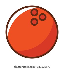 Bowling Ball Vector Icon, Sport Element