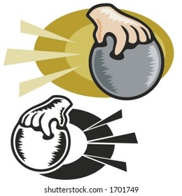 Bowling ball. Vector illustration