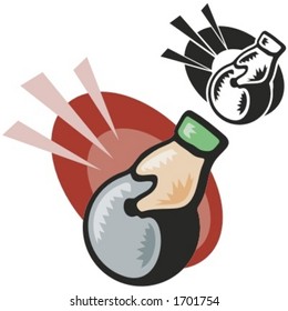 Bowling ball. Vector illustration