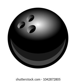 Bowling ball vector illustration isolated on white background. Ideal for logo design element, sticker, car decals and any kind of decoration.