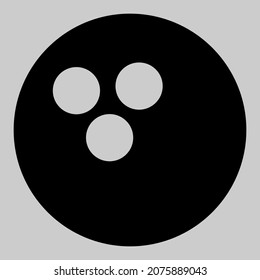 Bowling ball vector illustration. An isolated flat icon illustration of bowling ball with nobody.