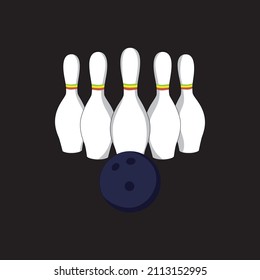 bowling ball vector illustration. bowling sport icon, sign and symbol.