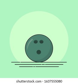 Bowling Ball vector Illustration for template design